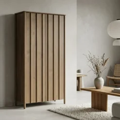 Eleonora Wandkasten|Industriele Kasten|Wandkast Jake bruin eikenhout 102cm