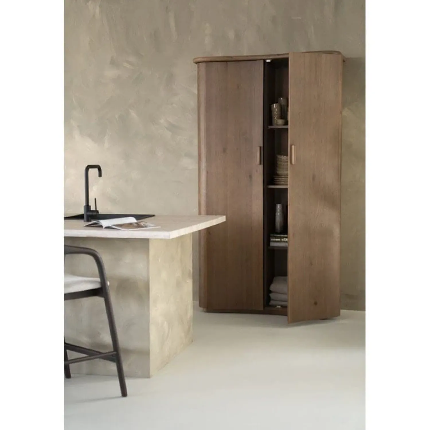 Eleonora Wandkasten|Industriele Kasten|Wandkast Josh bruin 120cm