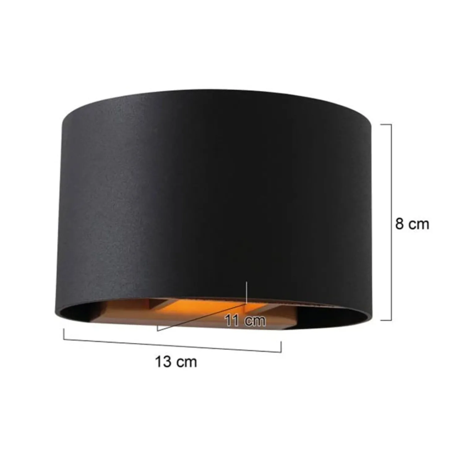 Cavetown Wandlampen|Wandlamp Muro Halfrond Zwart