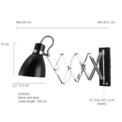 Cavetown Wandlampen|Wandlamp Spring Zwart
