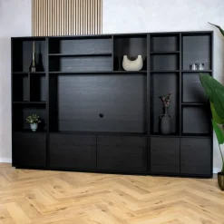 Maison Madera Wandkasten|Vakkenkasten|Watford Large Cinewall 2 deurs 154cm - Modulair
