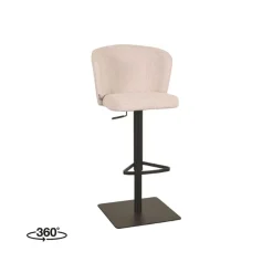 Label51 Barkrukken|Wave Barkruk verstelbaar Boucle creme