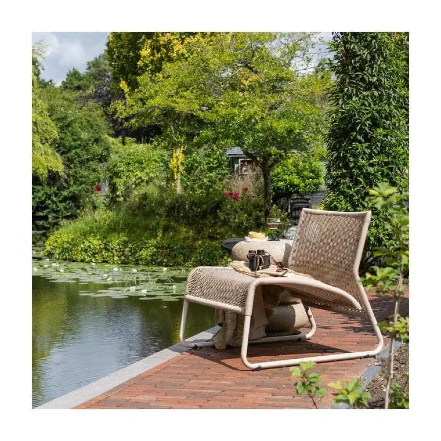 WOOOD Tuinstoelen|West Tuin Loungestoel Zand