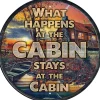 Metal Signs Metalen Borden|What happens in the cabin - metalen bord
