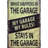 Cavetown Metalen Borden|What happens in the Garage - metalen bord
