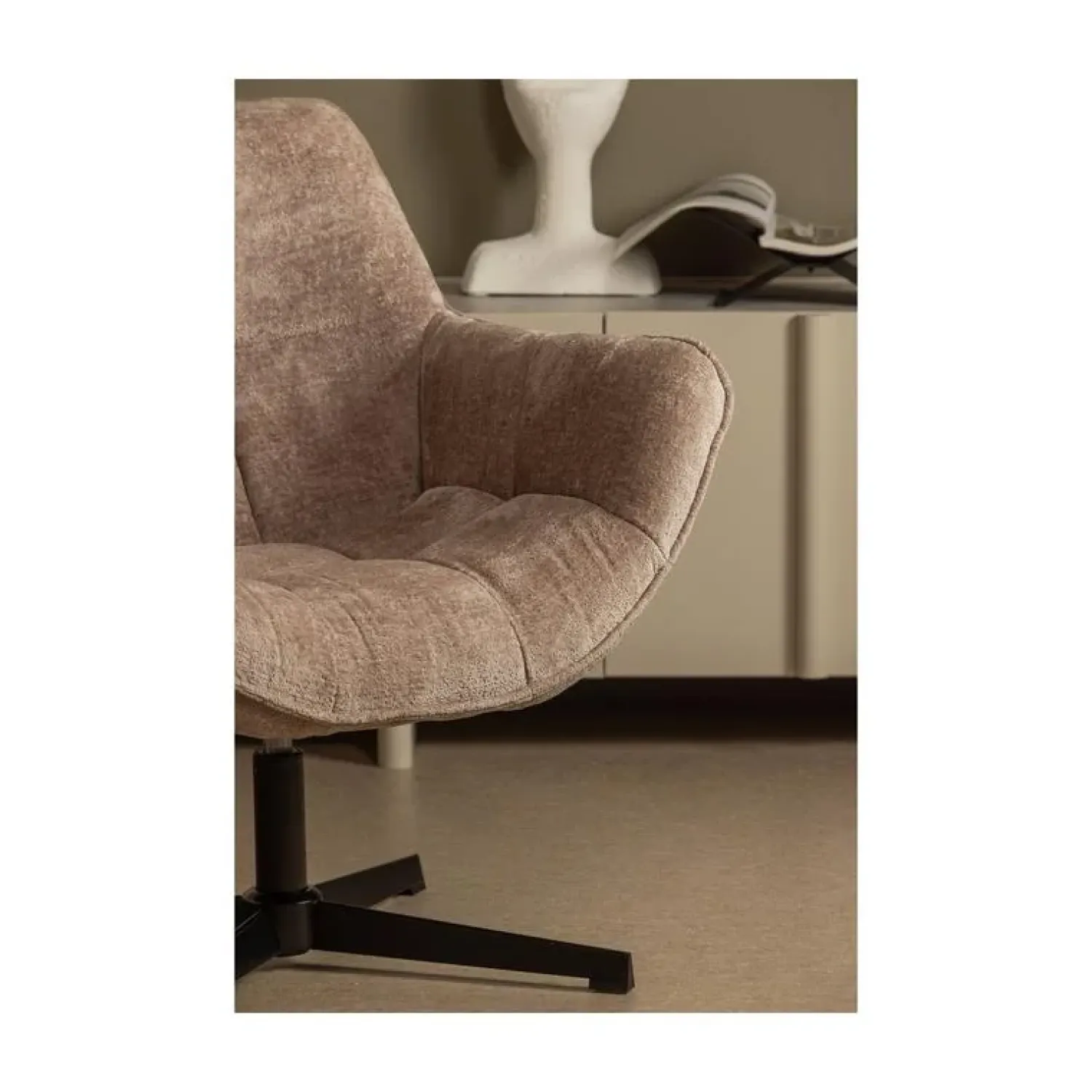 WOOOD Fauteuils|Wibo Draaifauteuil Taupe