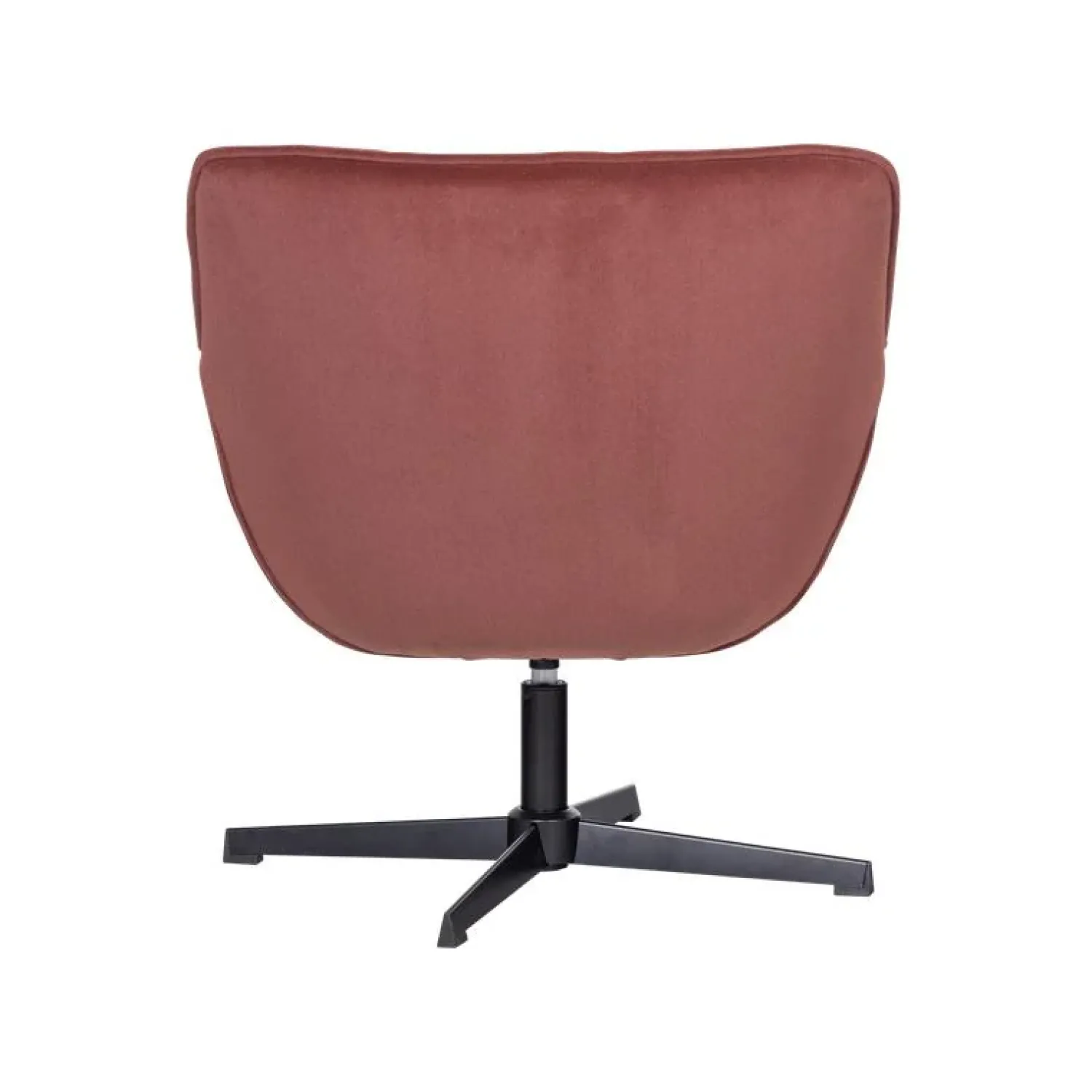 WOOOD Fauteuils|Wibo Draaifauteuil velvet Bruinrood