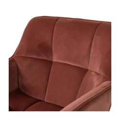 WOOOD Fauteuils|Wibo Draaifauteuil velvet Bruinrood