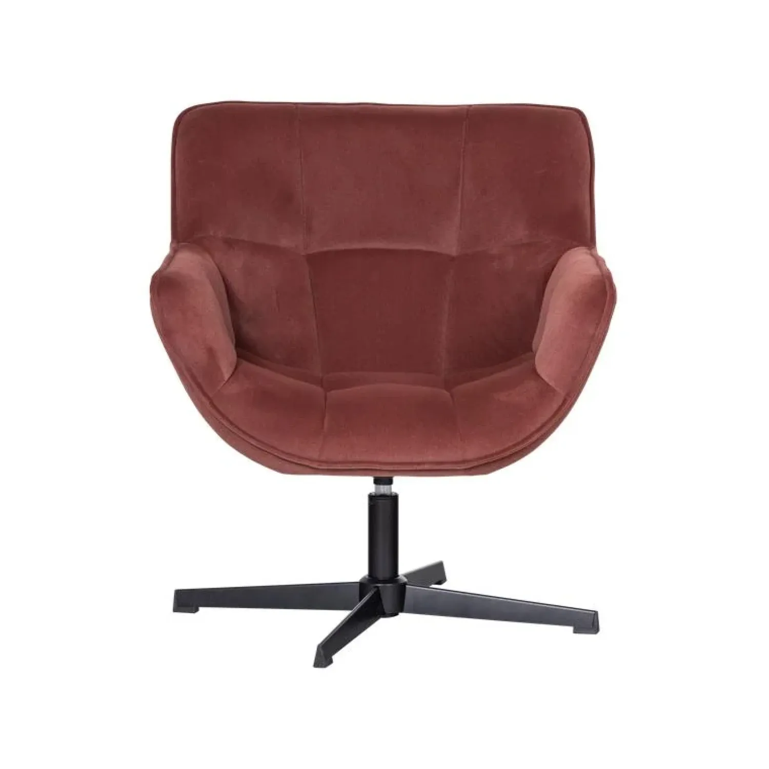 WOOOD Fauteuils|Wibo Draaifauteuil velvet Bruinrood