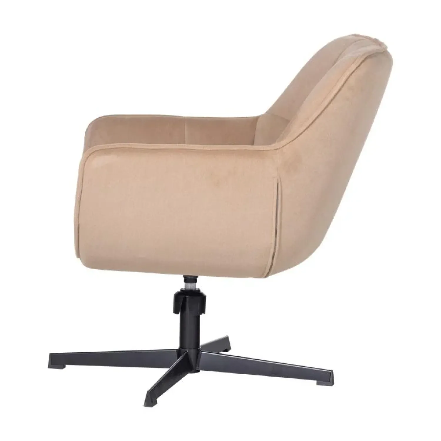 WOOOD Fauteuils|Wibo Draaifauteuil velvet Zand