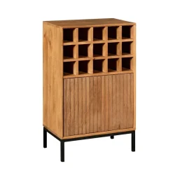 Furndea Wijnkasten|Industriele Kasten|Wijnkast Martin Naturel 55cm