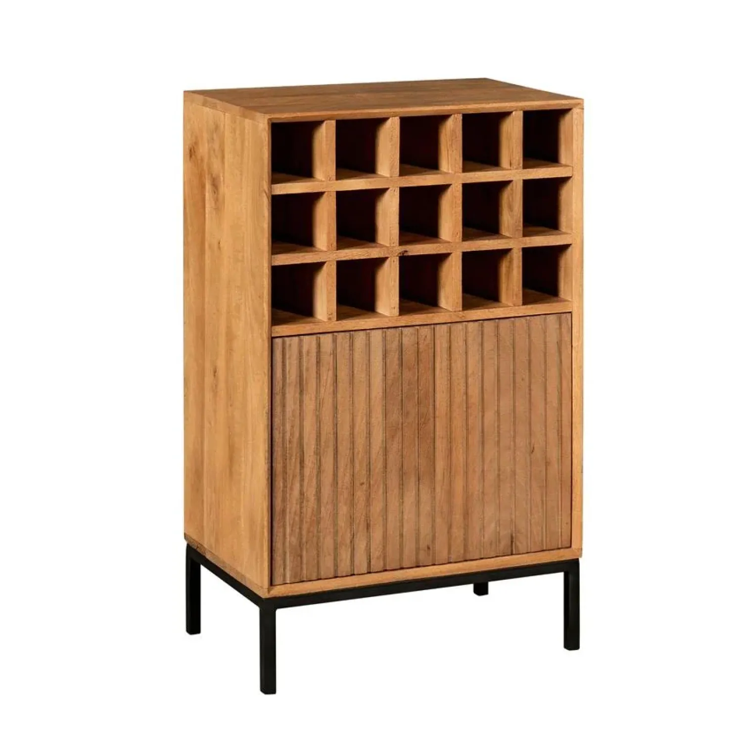 Furndea Wijnkasten|Industriele Kasten|Wijnkast Martin Naturel 55cm