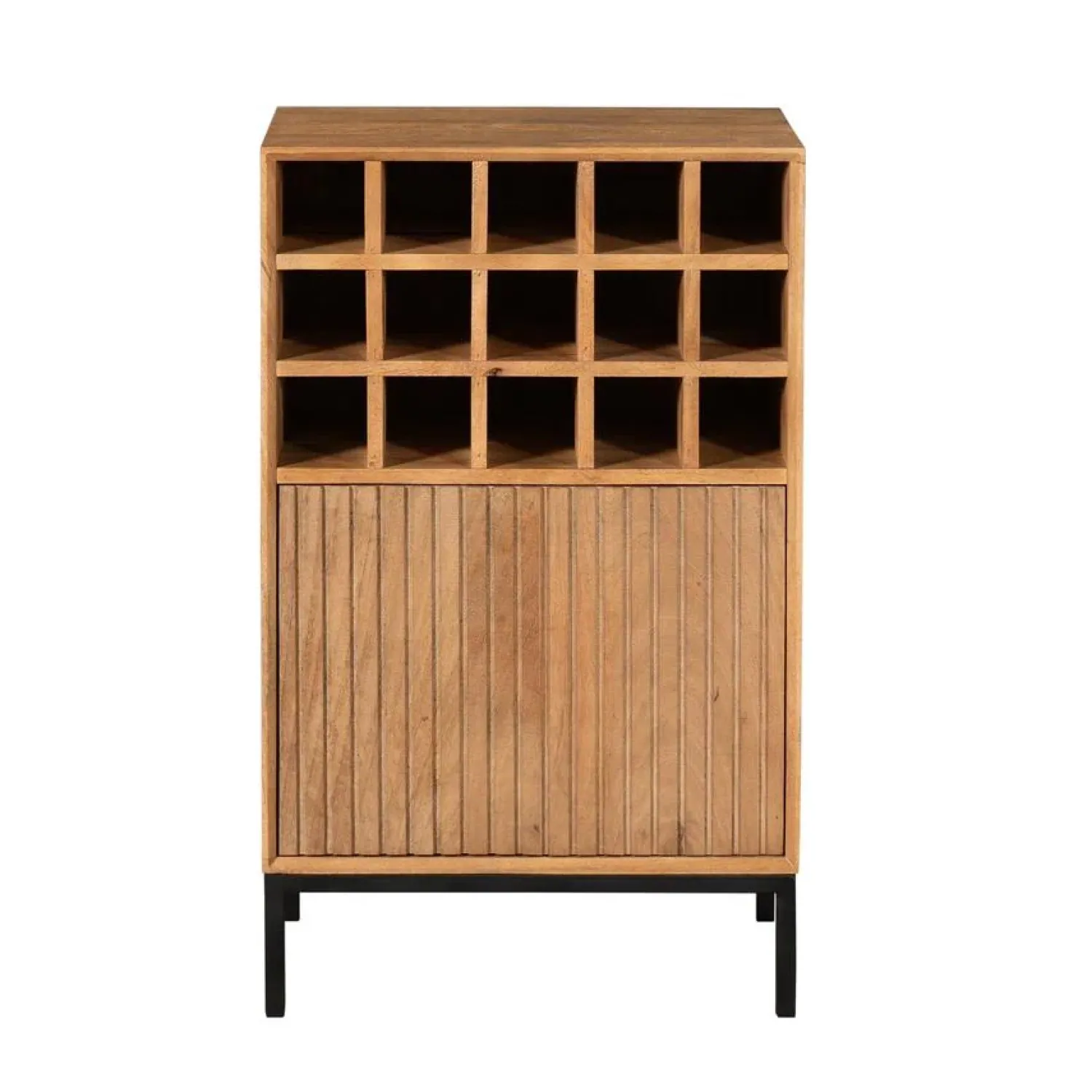 Furndea Wijnkasten|Industriele Kasten|Wijnkast Martin Naturel 55cm