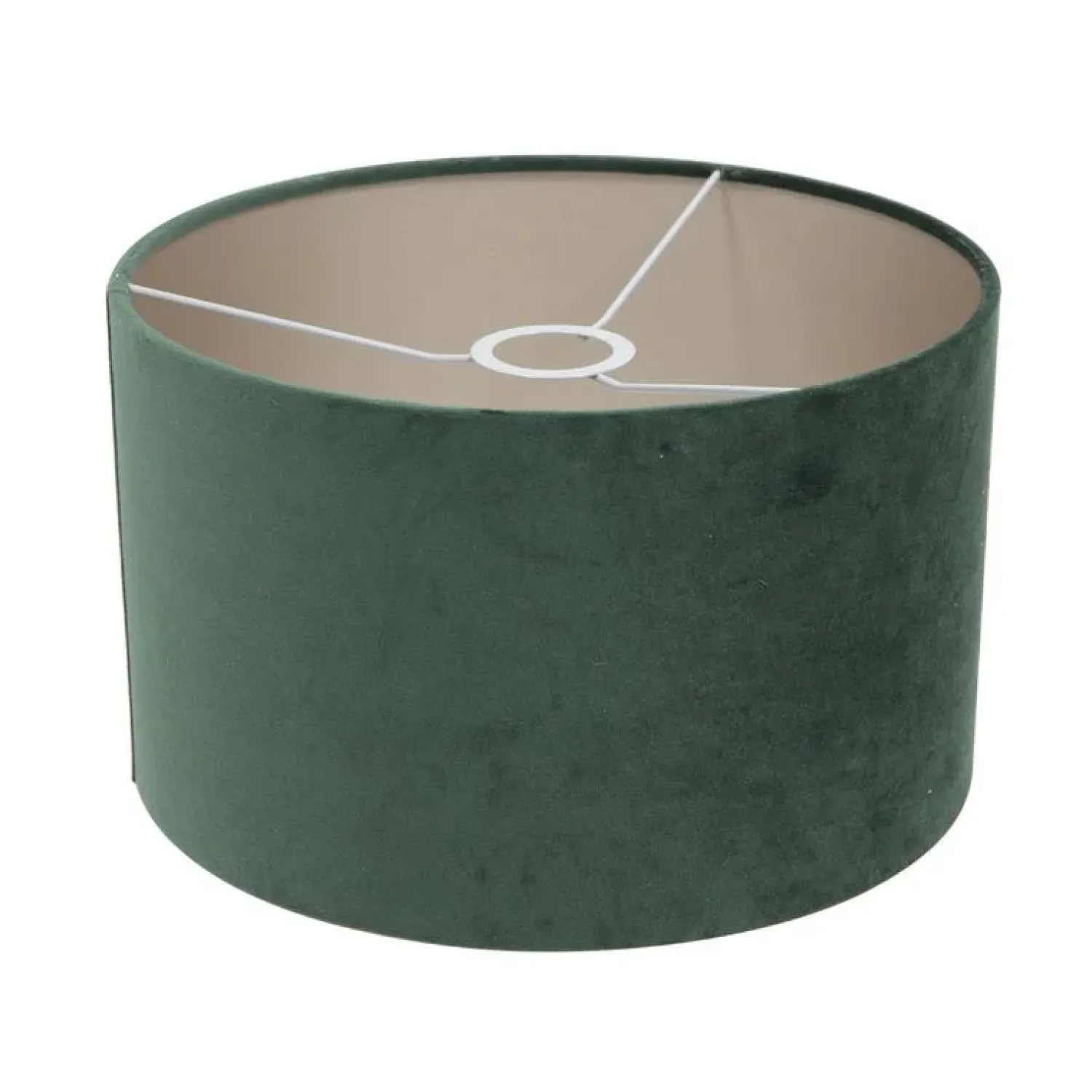 Steinmex Vloerlampen|Wilco 2-lichts Vloerlamp Zwart met Groen Velvet kap