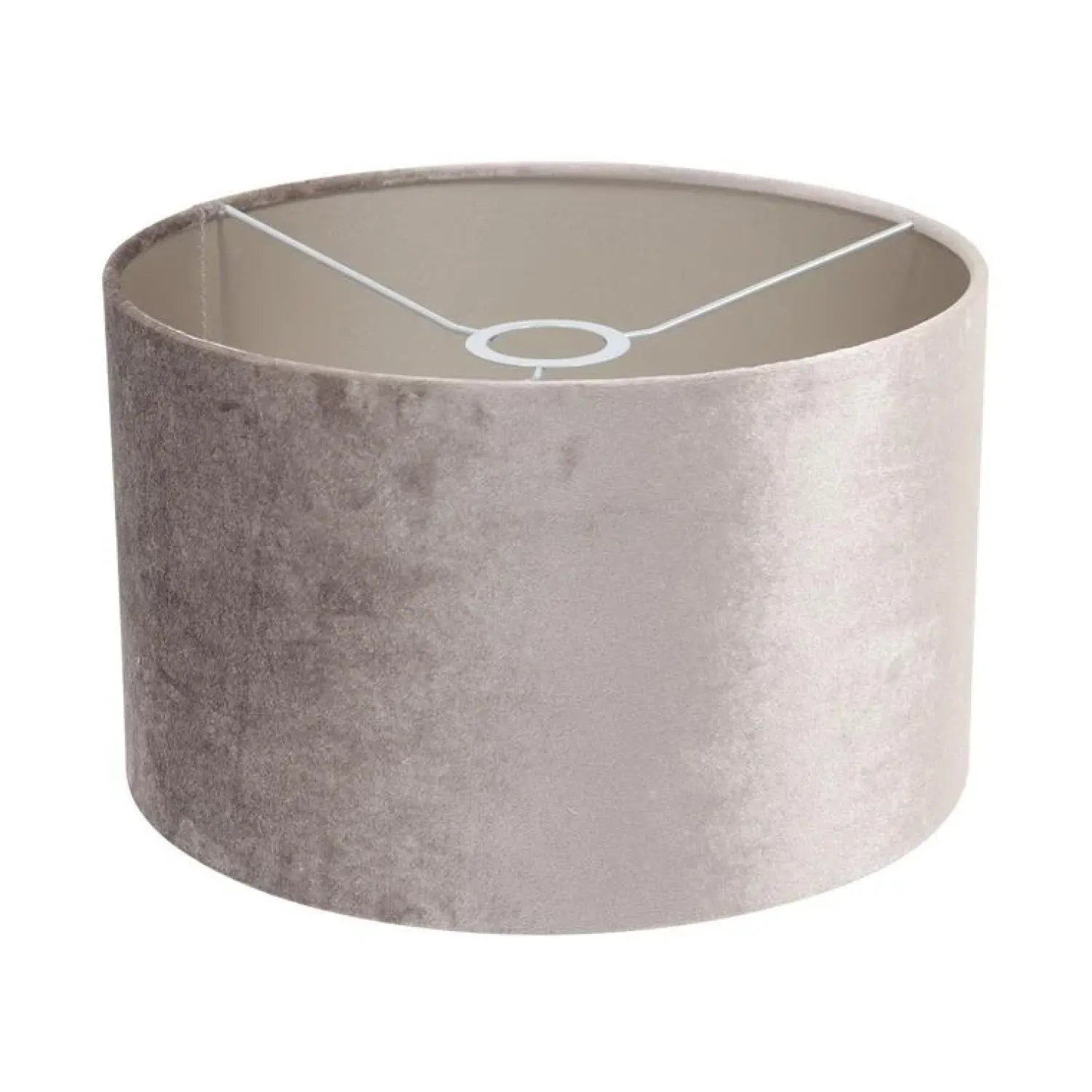 Steinmex Vloerlampen|Wilco 2-lichts Vloerlamp Zwart met Zilver Velvet kap