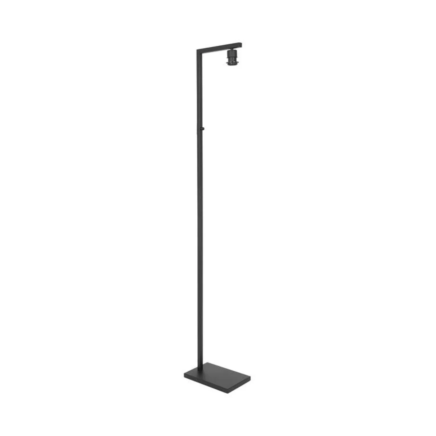 Steinmex Vloerlampen|Wilco 1-lichts Vloerlamp Zwart met Zwart Linnen kap