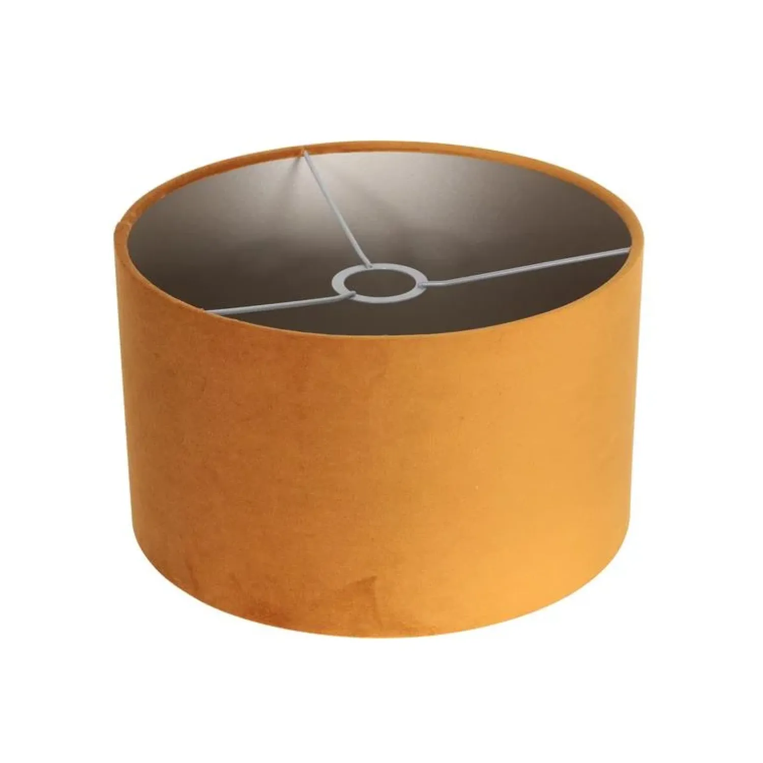 Steinmex Vloerlampen|Wilco 1-lichts Vloerlamp Zwart met Goud Velvet kap