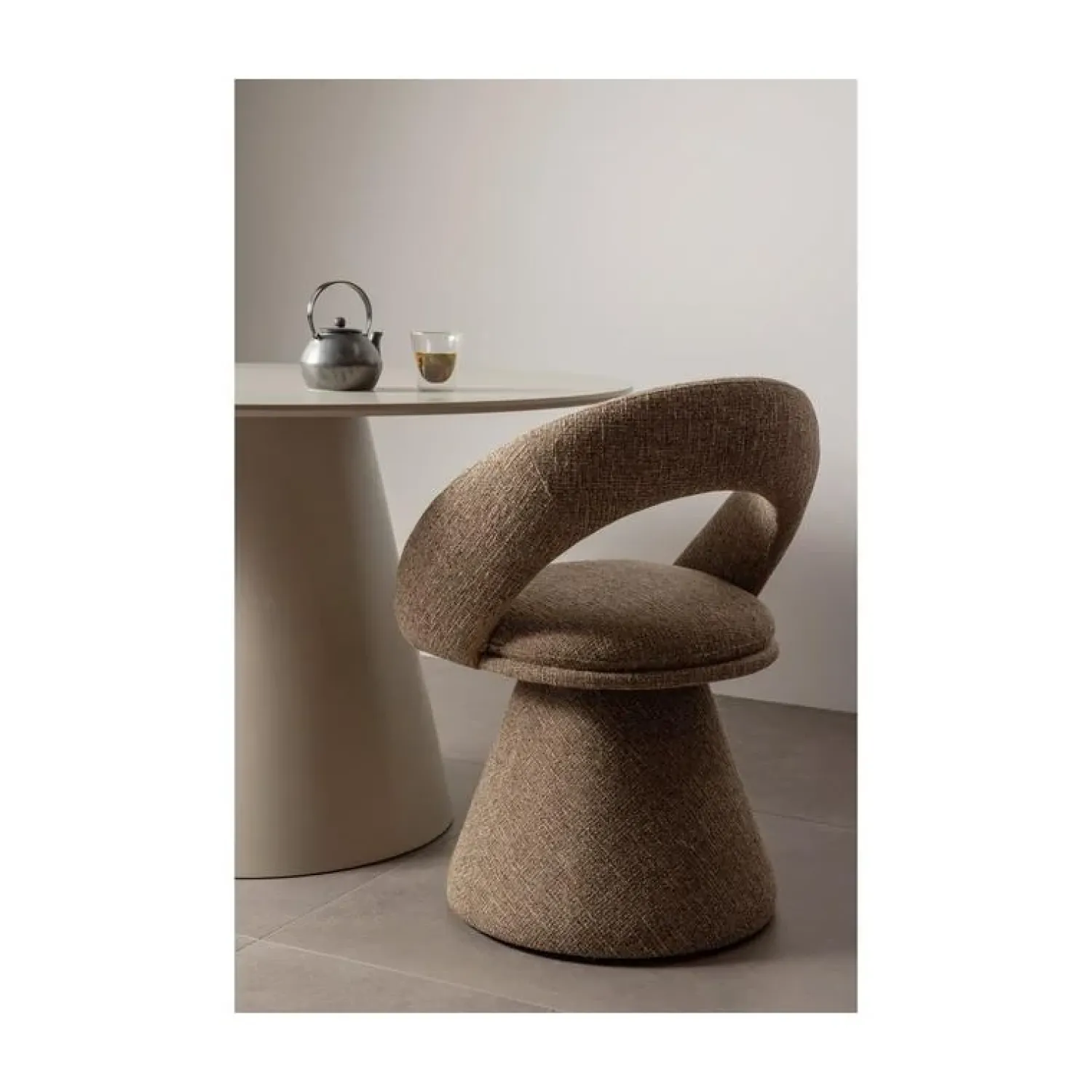 WOOOD Eetkamerstoelen|Winter Draaibare Eetkamerstoel Zand Melange