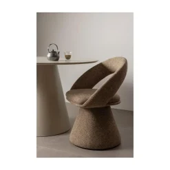 WOOOD Eetkamerstoelen|Winter Draaibare Eetkamerstoel Zand Melange