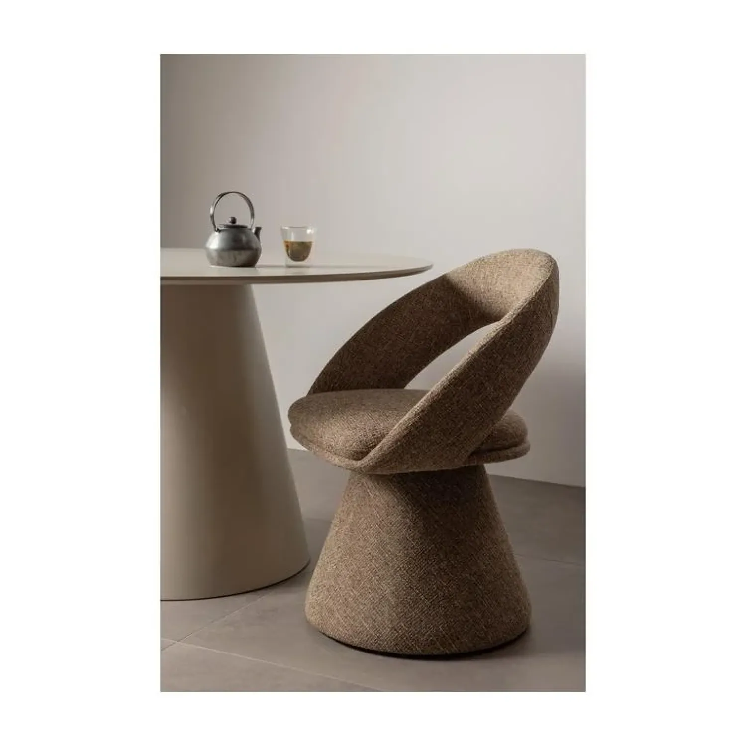 WOOOD Eetkamerstoelen|Winter Draaibare Eetkamerstoel Zand Melange