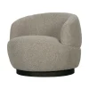 WOOOD Fauteuils|Woolly Draaifauteuil Boucle Naturel Melange