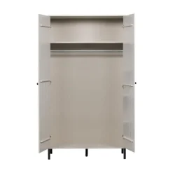 WOOOD Industriele Kasten|Kledingkasten|Xina Kledingkast Grenen Wolkengrijs 110cm
