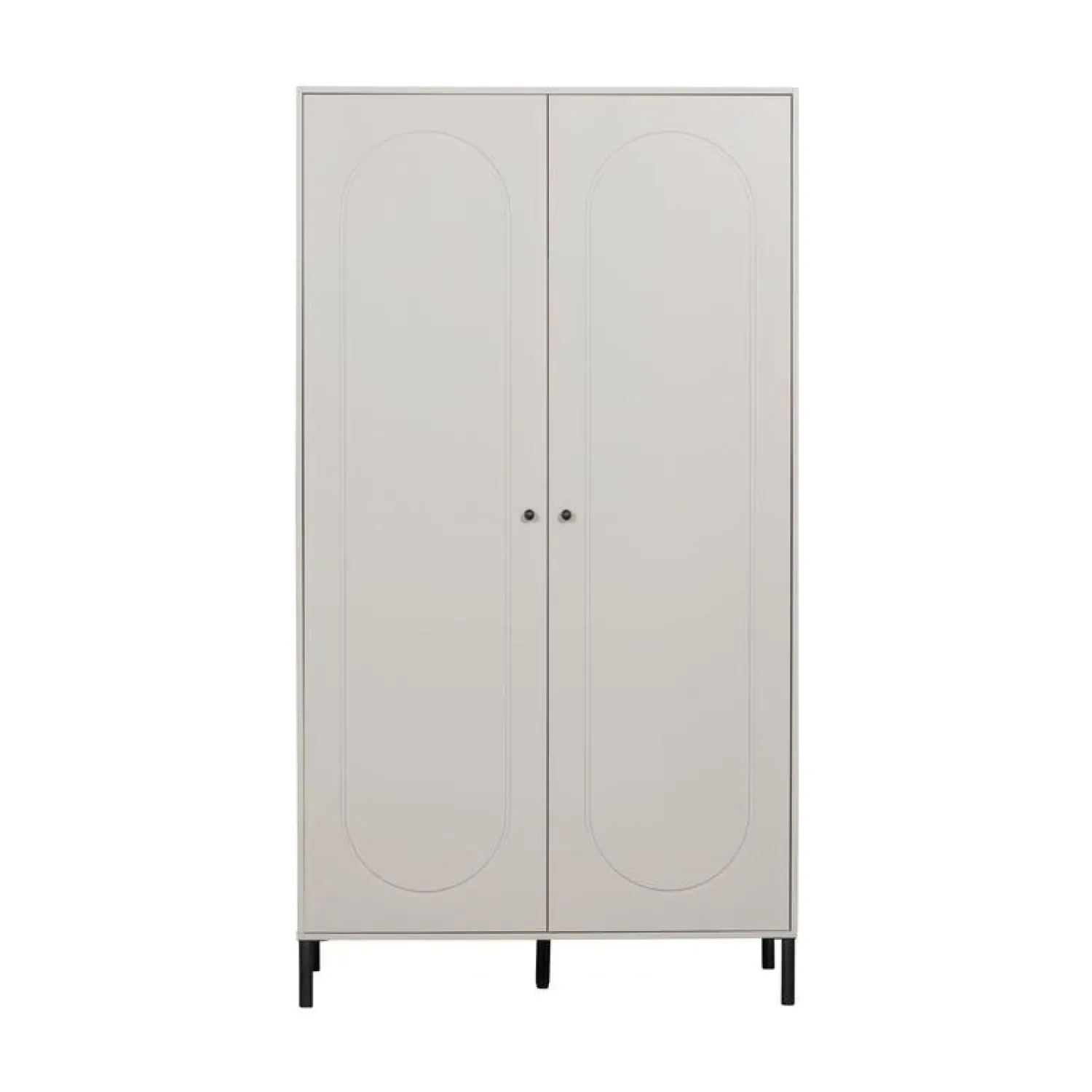 WOOOD Industriele Kasten|Kledingkasten|Xina Kledingkast Grenen Wolkengrijs 110cm
