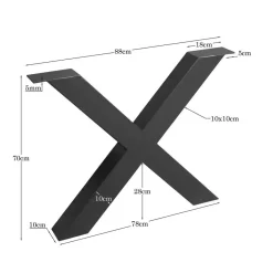 Furndea Onderstellen|X-Poot Los zwart metaal
