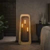 Kalfort Vloerlampen|Yamis 3-lichts Vloerlamp Mangohout