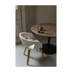 WOOOD Eetkamerstoelen|Yossi Eetkamerstoel naturel met houten poot naturel