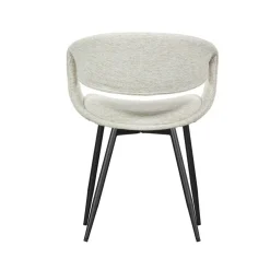 WOOOD Eetkamerstoelen|Yossi Eetkamerstoel naturel met metalen poot zwart