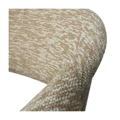 WOOOD Eetkamerstoelen|Yossi Eetkamerstoel zand met houten poot naturel