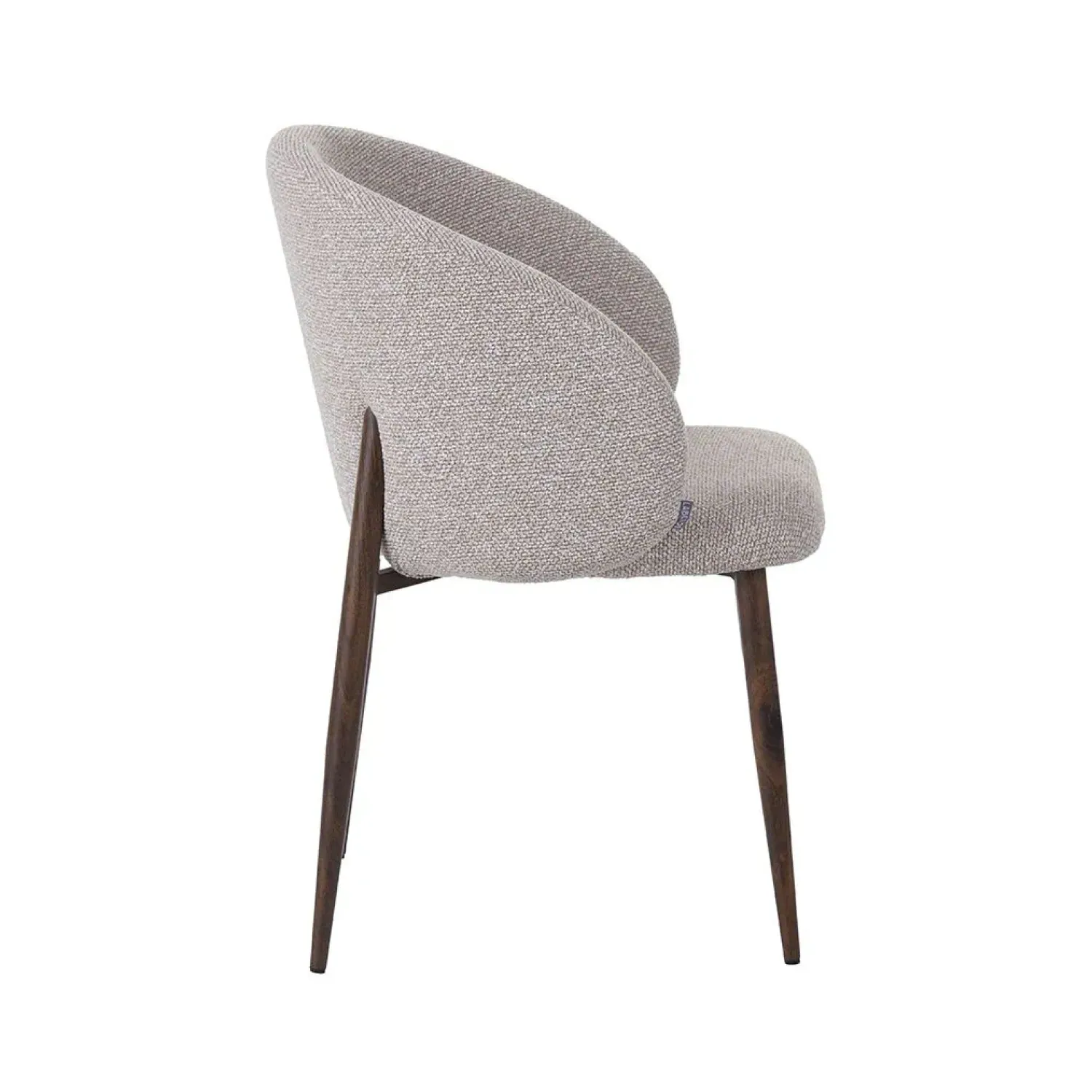 Label51 Eetkamerstoelen|Yuki Eetkamerstoel Naturel met walnoot poot