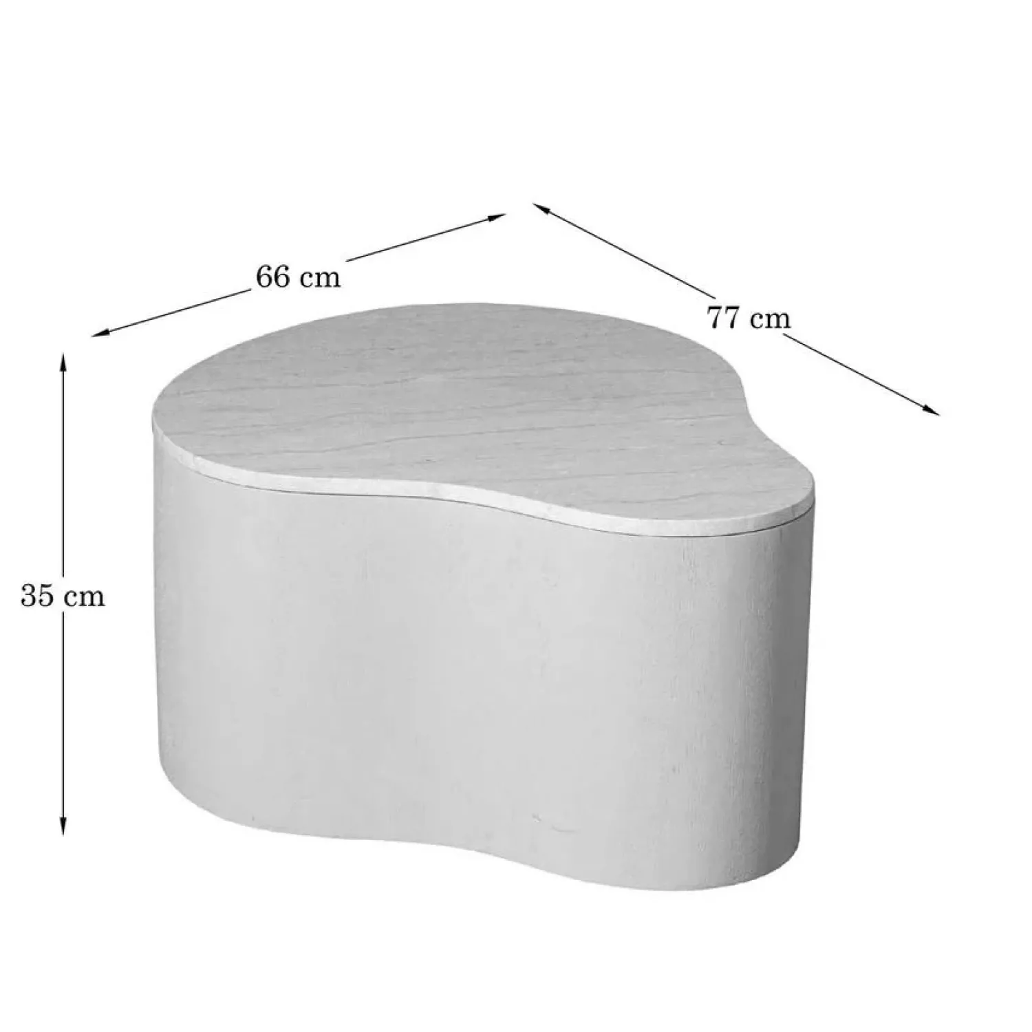 Furndea Salontafels|Yuko Salontafel marmer Walnoot 77cm