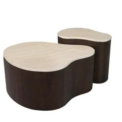 Furndea Salontafels|Yuko Salontafel marmer Walnoot 77cm