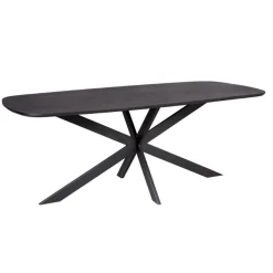 Furndea Eettafels|Yuna Eettafel Deens ovaal zwart 200 cm