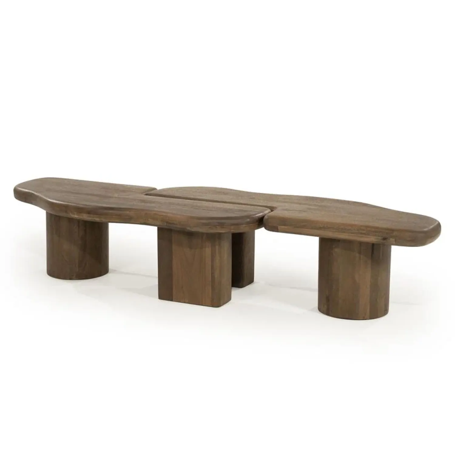 By Boo Salontafels|Yuo Salontafel mangohout Bruin 100cm