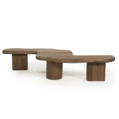 By Boo Salontafels|Yuo Salontafel mangohout Bruin 100cm