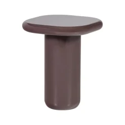 WOOOD Bijzettafels|Zava Bijzettafel Hoogglans Donkerbruin 50cm