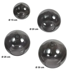 Steinmex Hanglampen|Glazen Hanglamp|Zavi 5-lichts Getrapte Hanglamp Smoke Bol