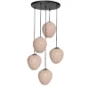 Steinmex Hanglampen|Zavi 5-lichts Getrapte Hanglamp Crème Stof