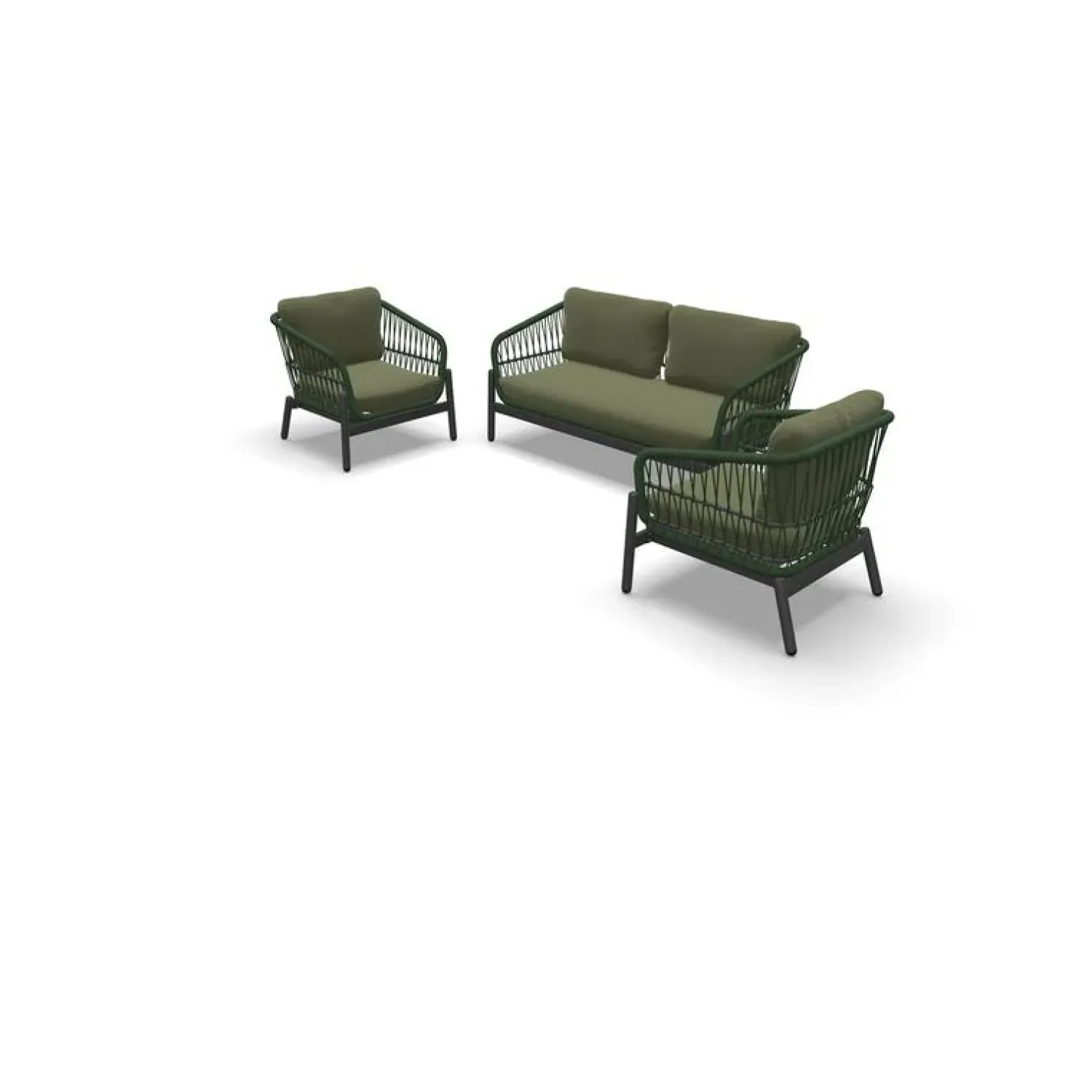 Lesli Living Loungeset|Zavi Loungeset groen