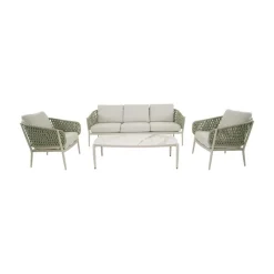 Lesli Living Loungeset|Zaya Loungeset groen/beige