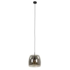 Kalfort Hanglampen|Glazen Hanglamp|Zeldana 1-lichts Hanglamp Smoke glas
