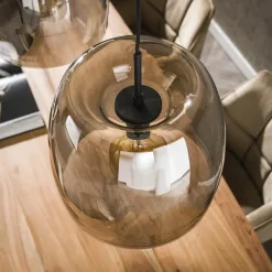 Kalfort Hanglampen|Glazen Hanglamp|Zeldana 3-lichts Hanglamp Smoke glas