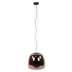 Trading Lighting Hanglampen|Glazen Hanglamp|Zeldana 1-lichts Hanglamp XL Koper Glas