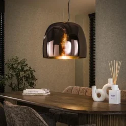 Trading Lighting Hanglampen|Glazen Hanglamp|Zeldana 1-lichts Hanglamp XL Koper Glas