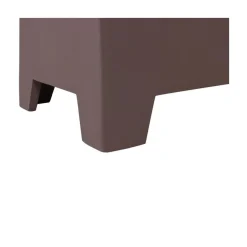 WOOOD Bijzettafels|Zina Bijzettafel Laag Cement Bruin 50cm