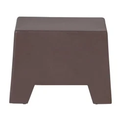 WOOOD Bijzettafels|Zina Bijzettafel Laag Cement Bruin 50cm