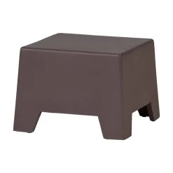 WOOOD Bijzettafels|Zina Bijzettafel Laag Cement Bruin 50cm